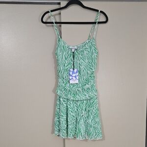 Diane Von Furstenberg Target Collanoration Green Patterned Dress Size Medium NWT